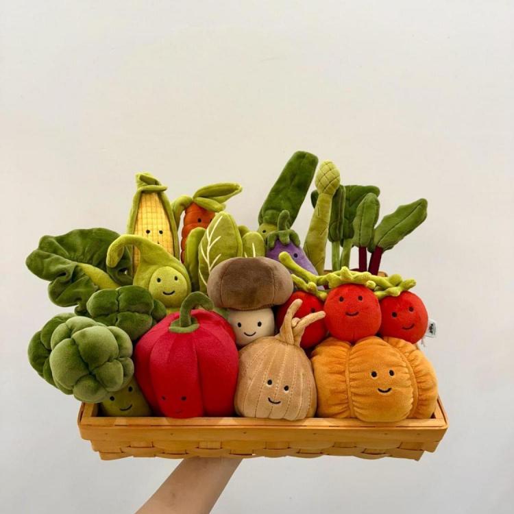 Healing Style Food Plush Keychain