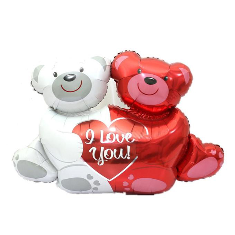 Heart Hug Bear Foil Balloon