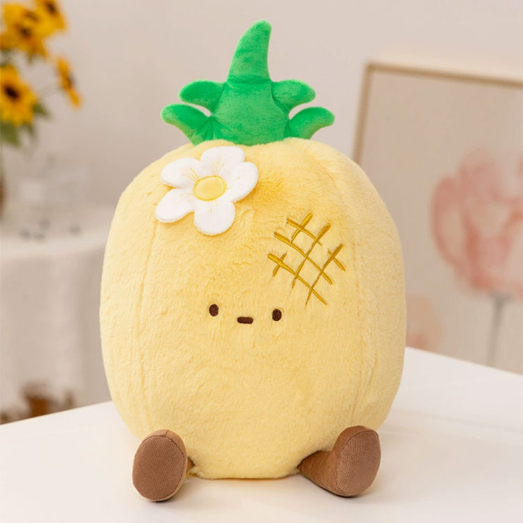 Fluffy Pineapple Plush Pillow China