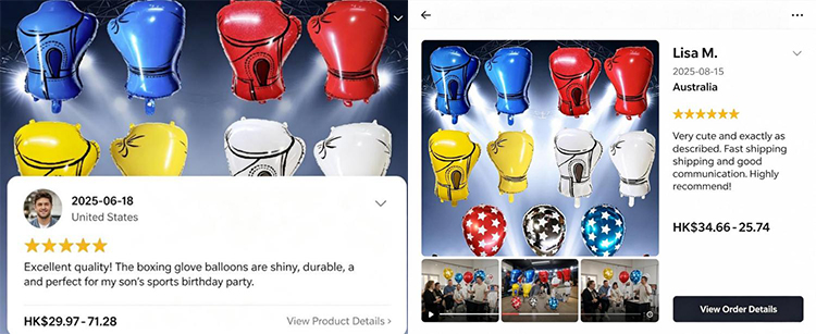 Fun boxing glove foil balloons factory