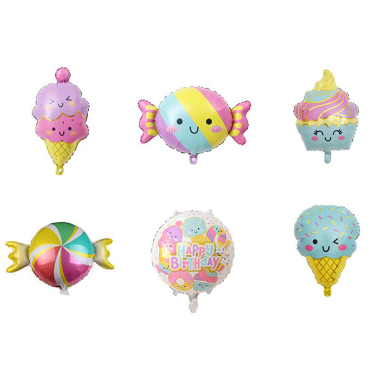 Large Ice Cream And Cone Foil Balloons